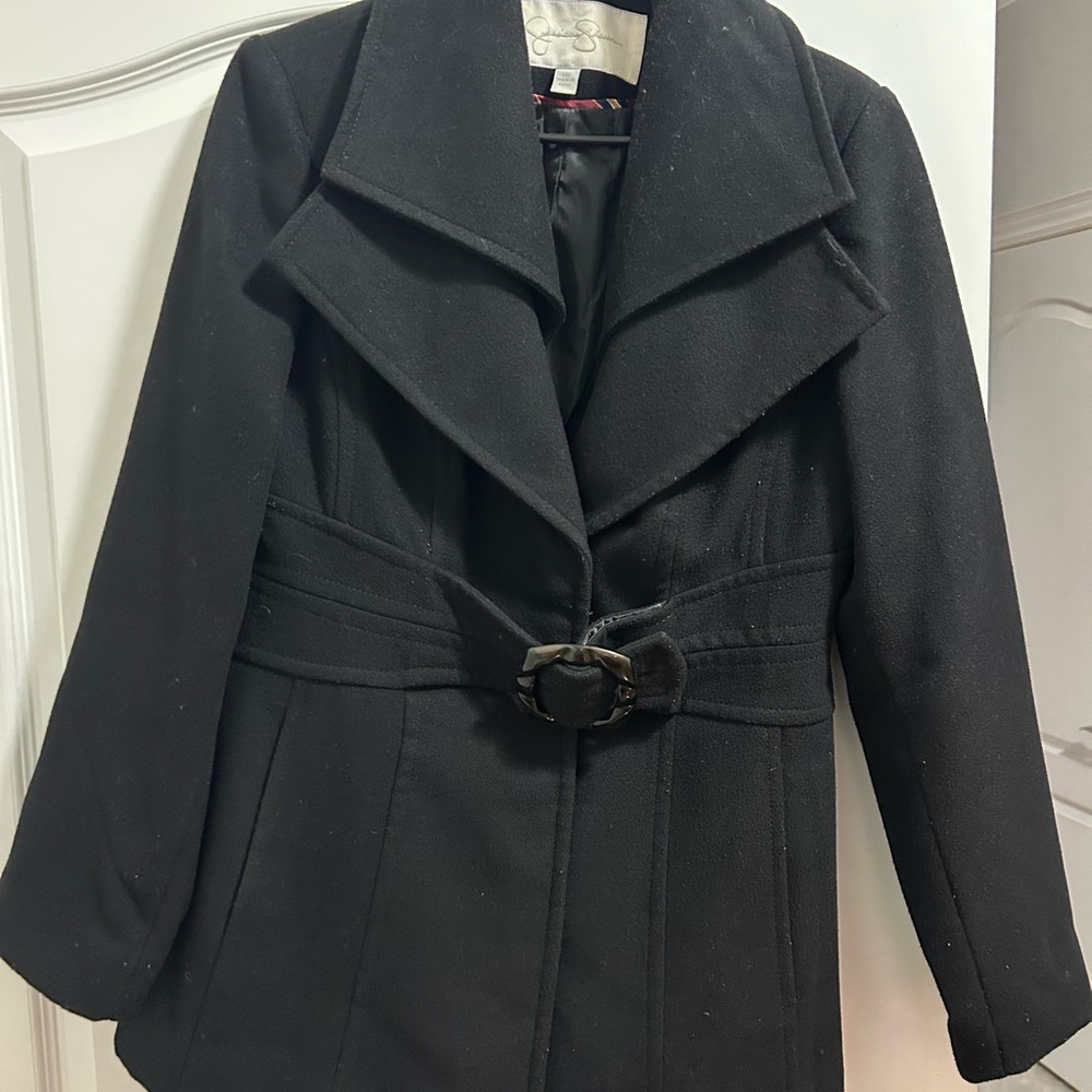 Jessica Simpson Black Trench Coat